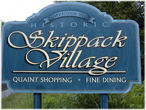 View of Skippack Village Sign - In Montgomery County