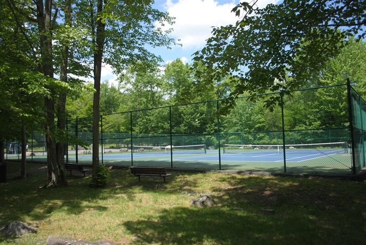 View of Big Bass Lake Larsen Lake Tennis Courts