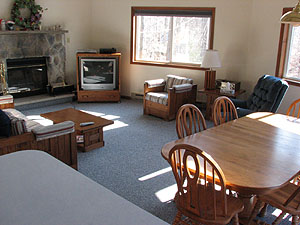 Poconos PA Vacation Home For Rent - Living Room with Fireplace