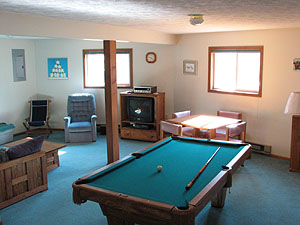 Poconos PA Vacation Home For Rent -  Game Room with Pool Table