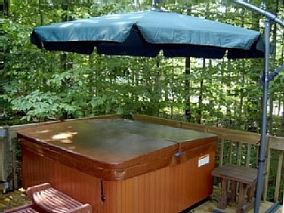 Poconos PA Vacation Home For Rent - Hot Tub on Extended Deck