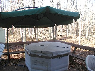 Poconos PA Vacation Home For Rent - Hot Tub on Rear Deck
